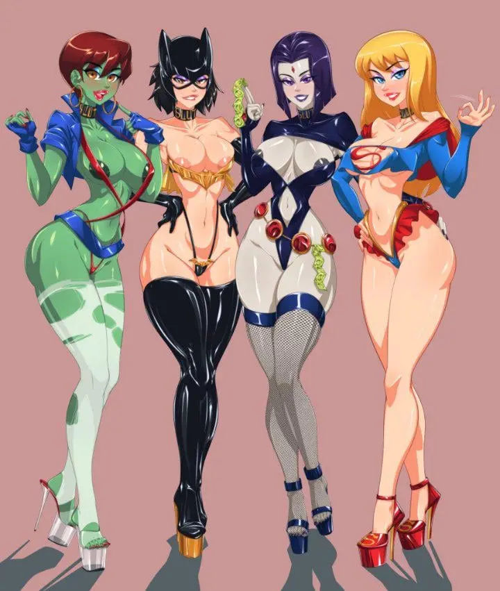 Miss Martian, Batwoman, Raven & Supergirl [DC] (Omiiverse)